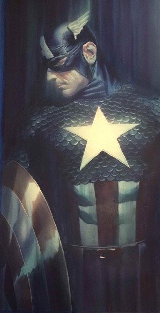 SHADOWS: CAPTAIN AMERICA Giclee on Canvas by Alex Ross